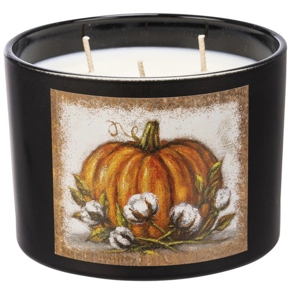 *Orange Pumpkin Jar Candle 14 oz Pumpkin Spice Scent - Picture 14 of 17